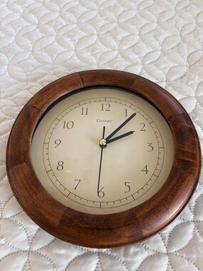 Chaney Round Solid Wood Wall Clock 8.25 inch  Diameter